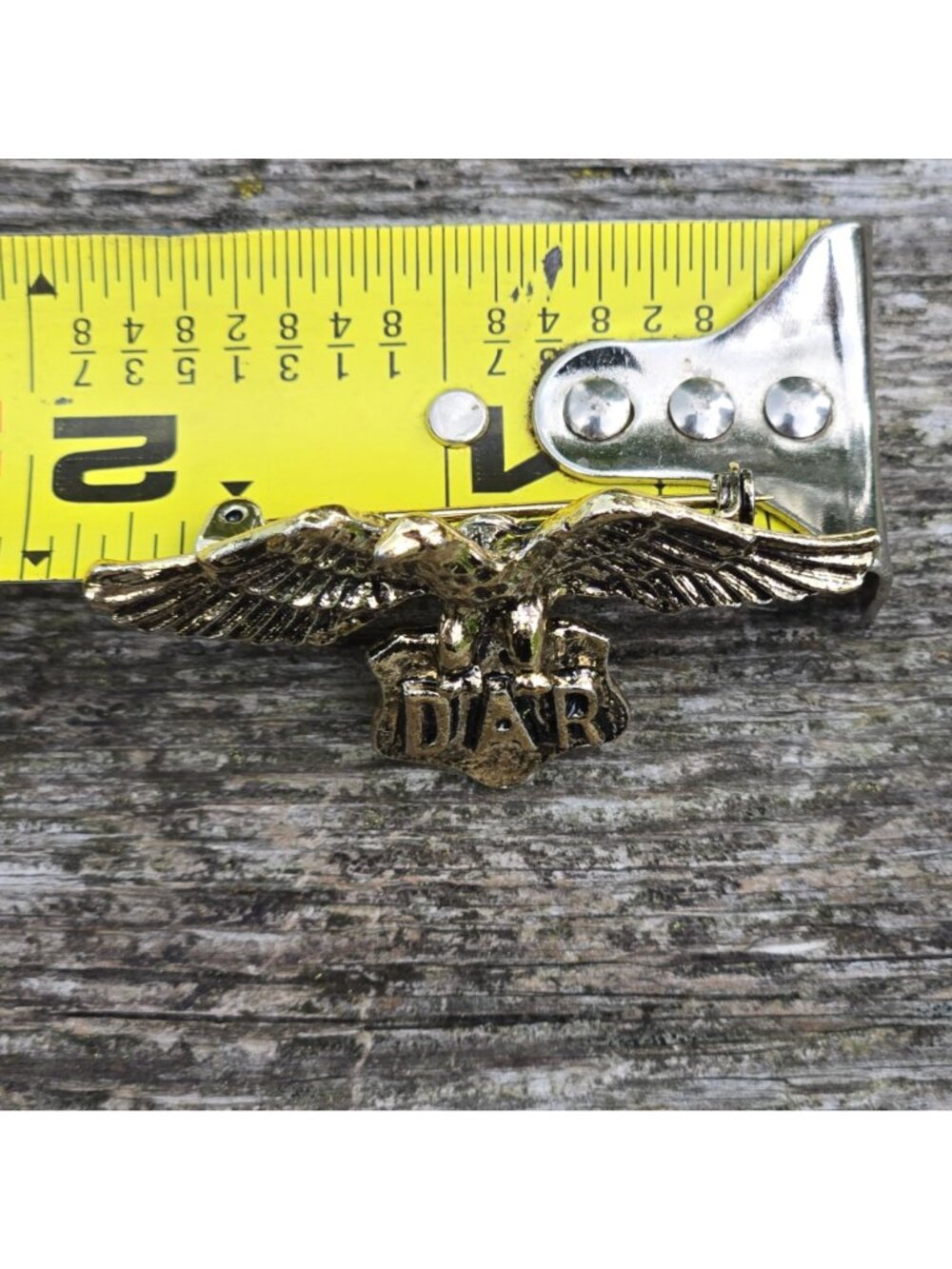 Daughters of the American Revolution DAR Gold Tone Eagle Pin Brooch Vintage HTF - Picture 10 of 10